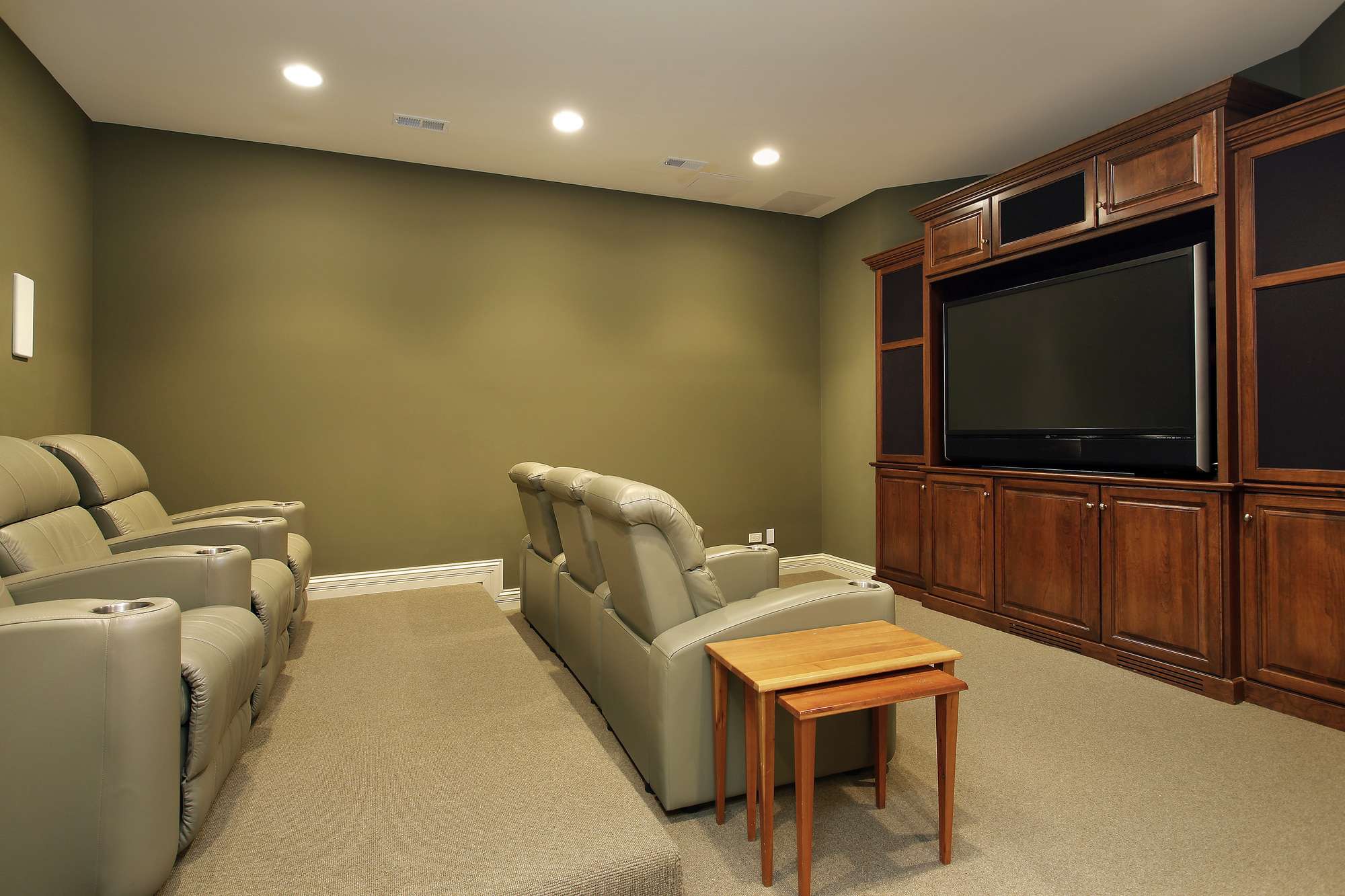 Home theater design with theater seating
