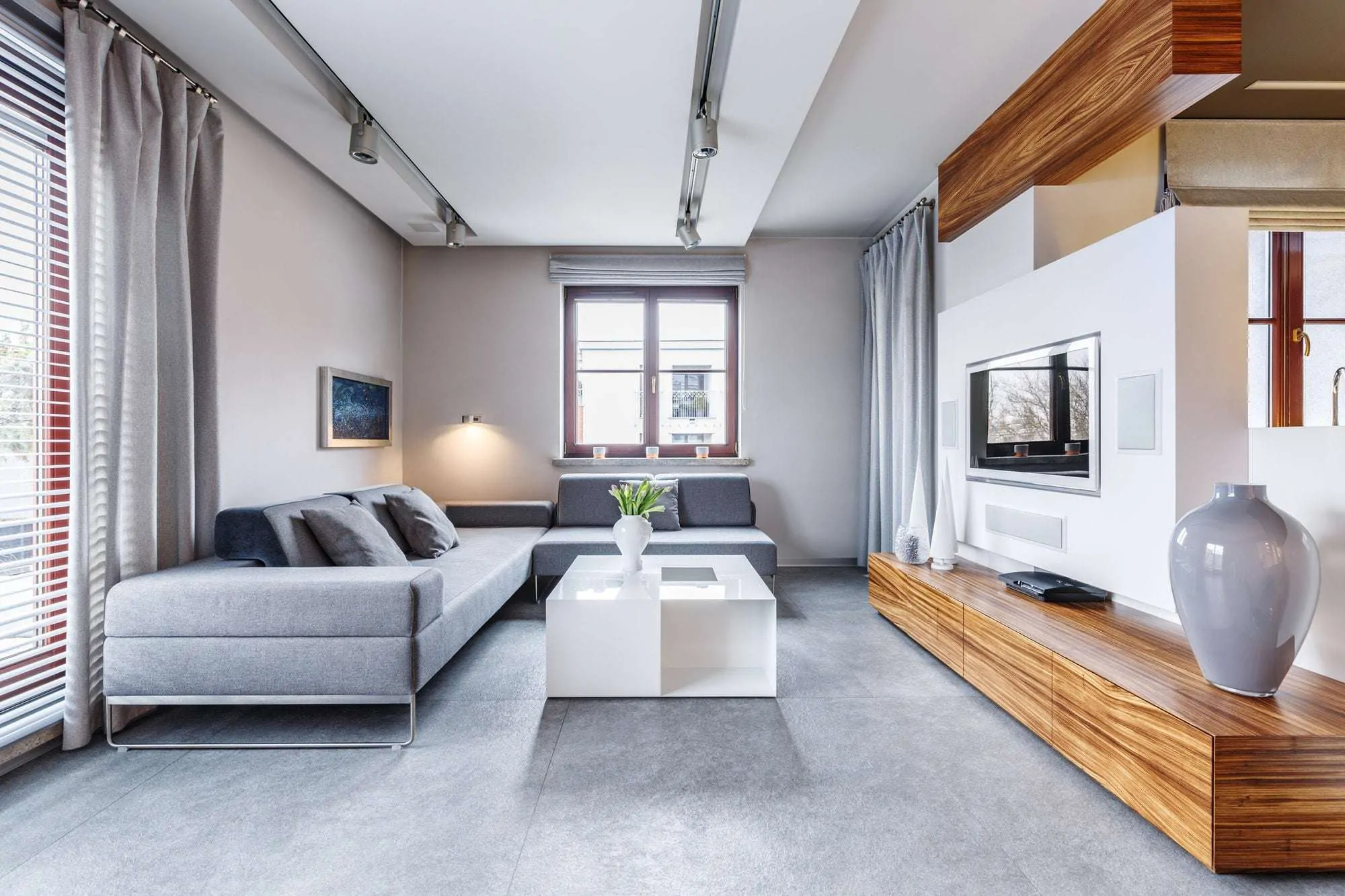 Grey modern living room