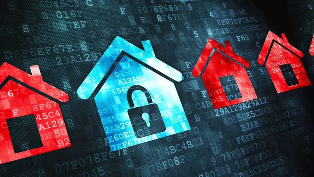 illustration of digital home security