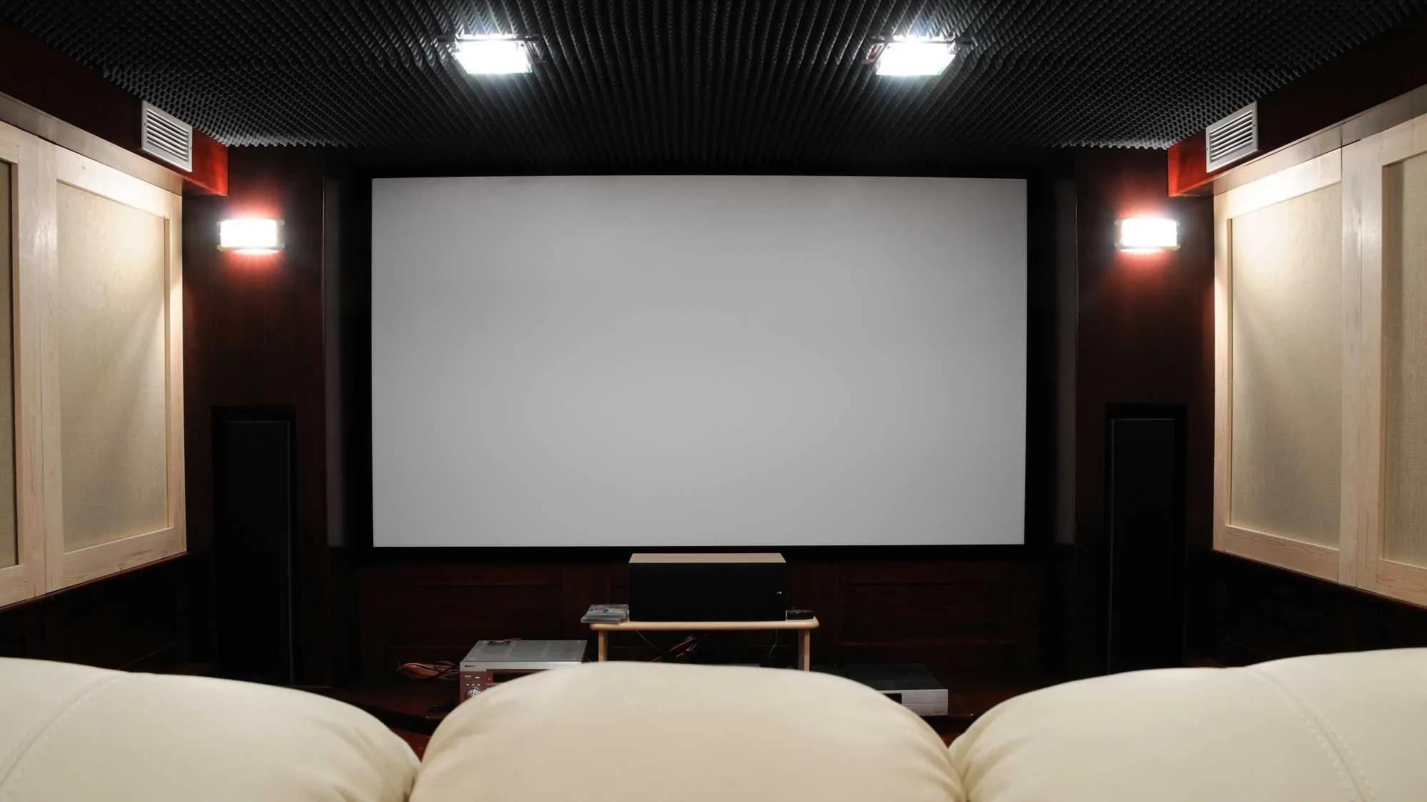 home theater with soundproof walls