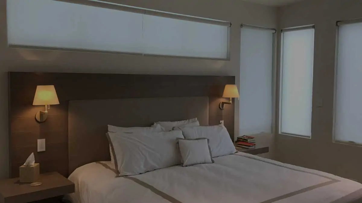 savant bedroom smart home window treatment